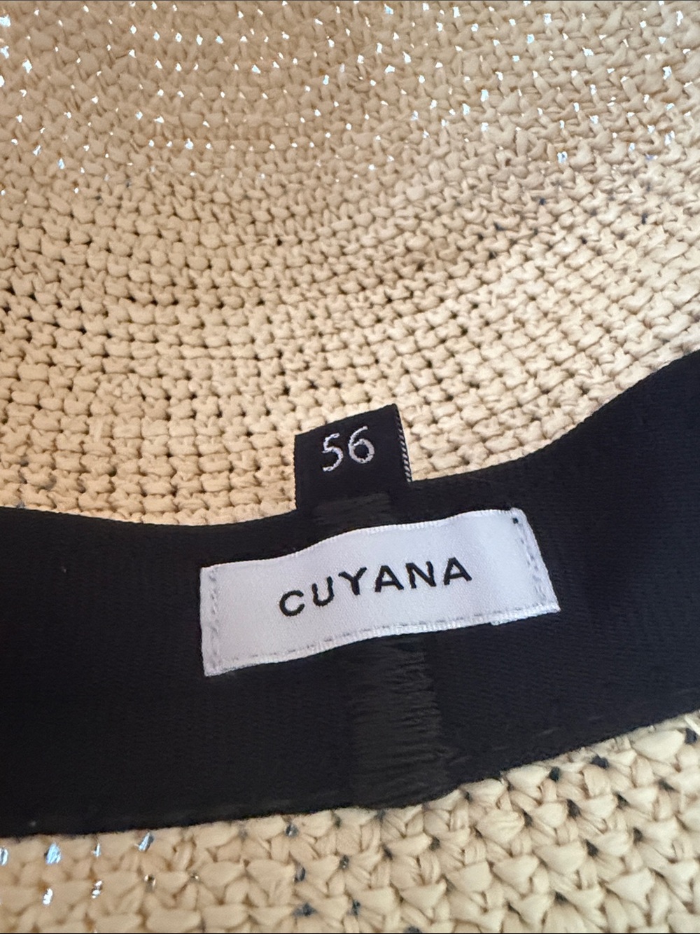 Cuyana Women’s Natural Straw Sun Hat Size: 56 - Picture 8 of 10
